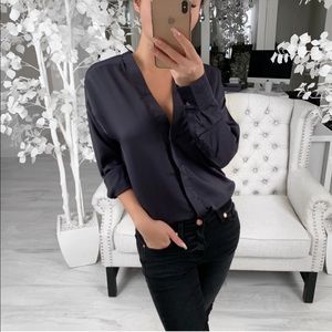 NWT Leah Charcoal Top